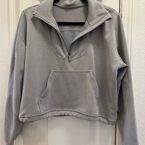 Lululemon Cropped Softstreme Ribbed Quarter Zip